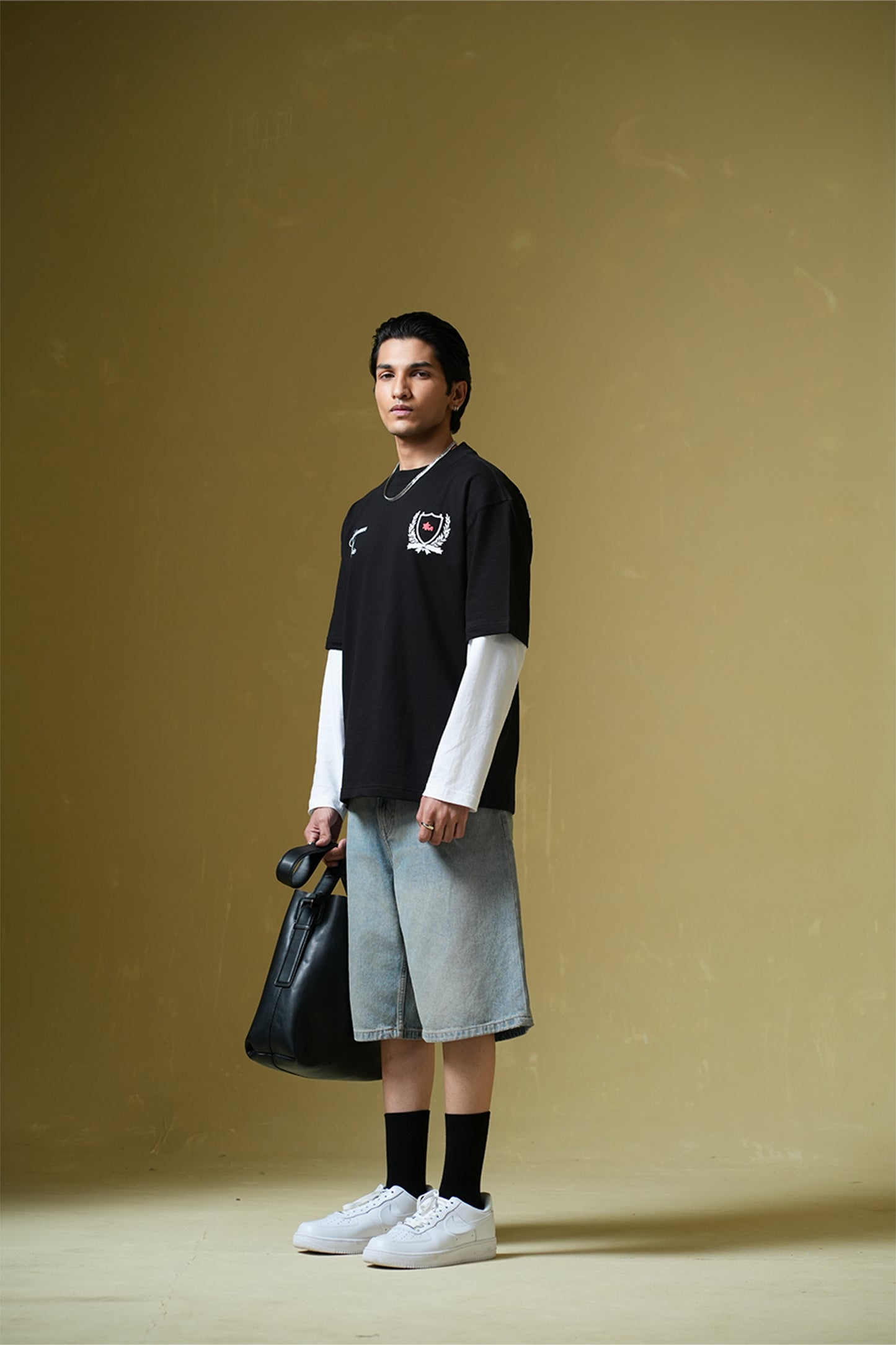 Adrenaline Rush Black Oversized T-shirt