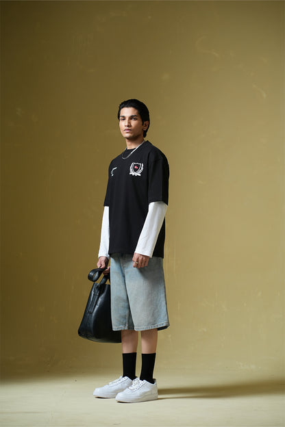 Buy Adrenaline Rush Black Oversized T-shirt Online at Main Character India