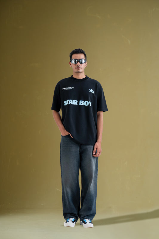 Star Boy Black Oversized T-Shirt - Buy Old Money Online in India at Main Character