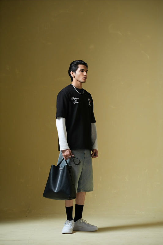 Adrenaline Rush Black Oversized T-shirt - Buy Old Money Online in India at Main Character