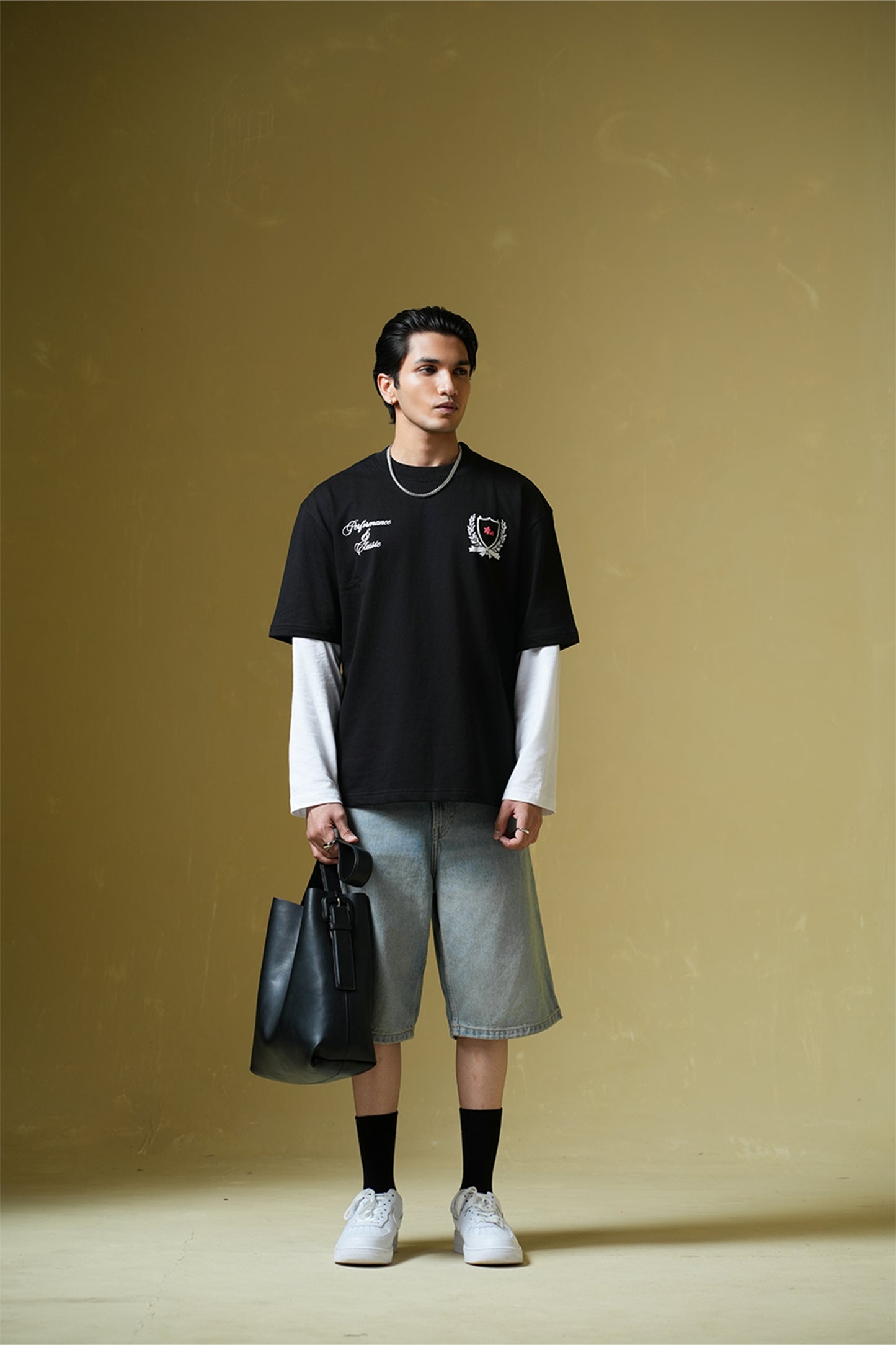 Adrenaline Rush Black Oversized T-shirt