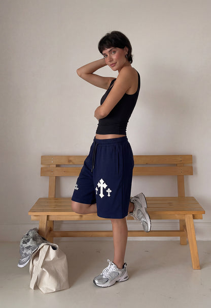 God Mode Navy Blue Shorts