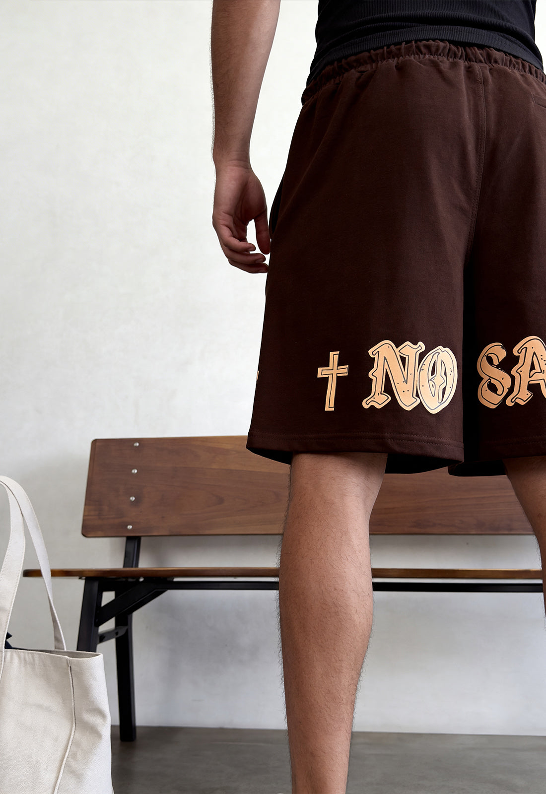 No Saint Dark Brown Shorts