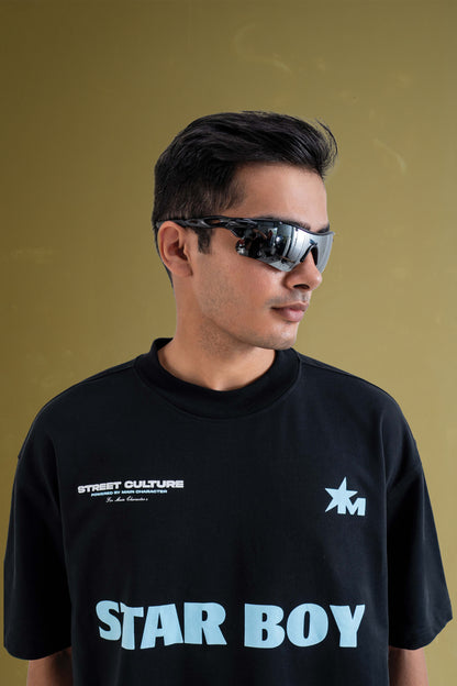 Buy Star Boy Black Oversized T-Shirt Online at Main Character India
