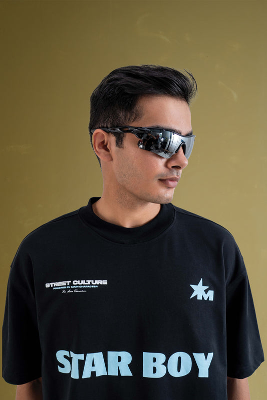 Star Boy Black Oversized T-Shirt - Buy Old Money Online in India at Main Character