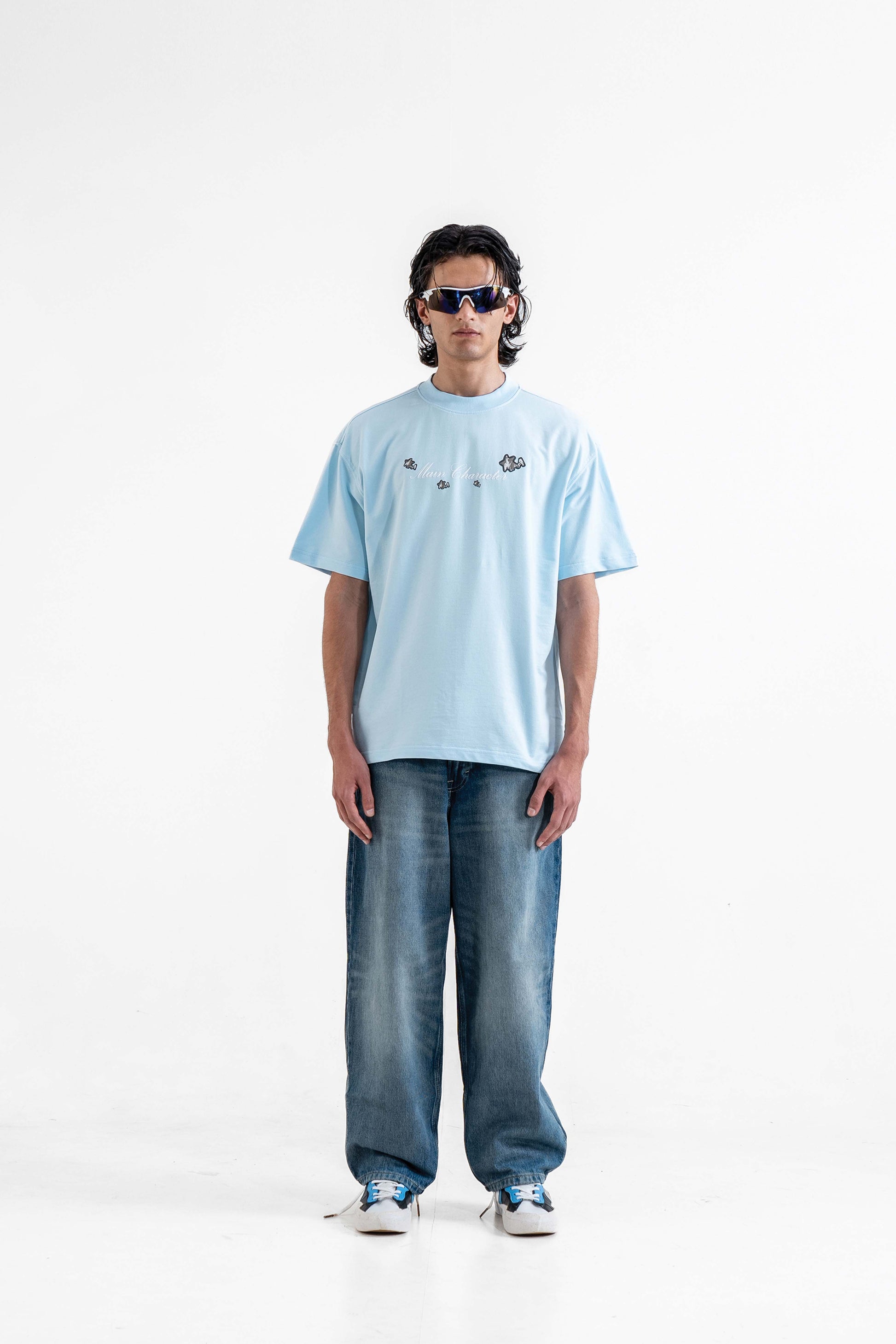 Buy Veni Vidi Vici Blue Oversized T-Shirt Online at Main Character India
