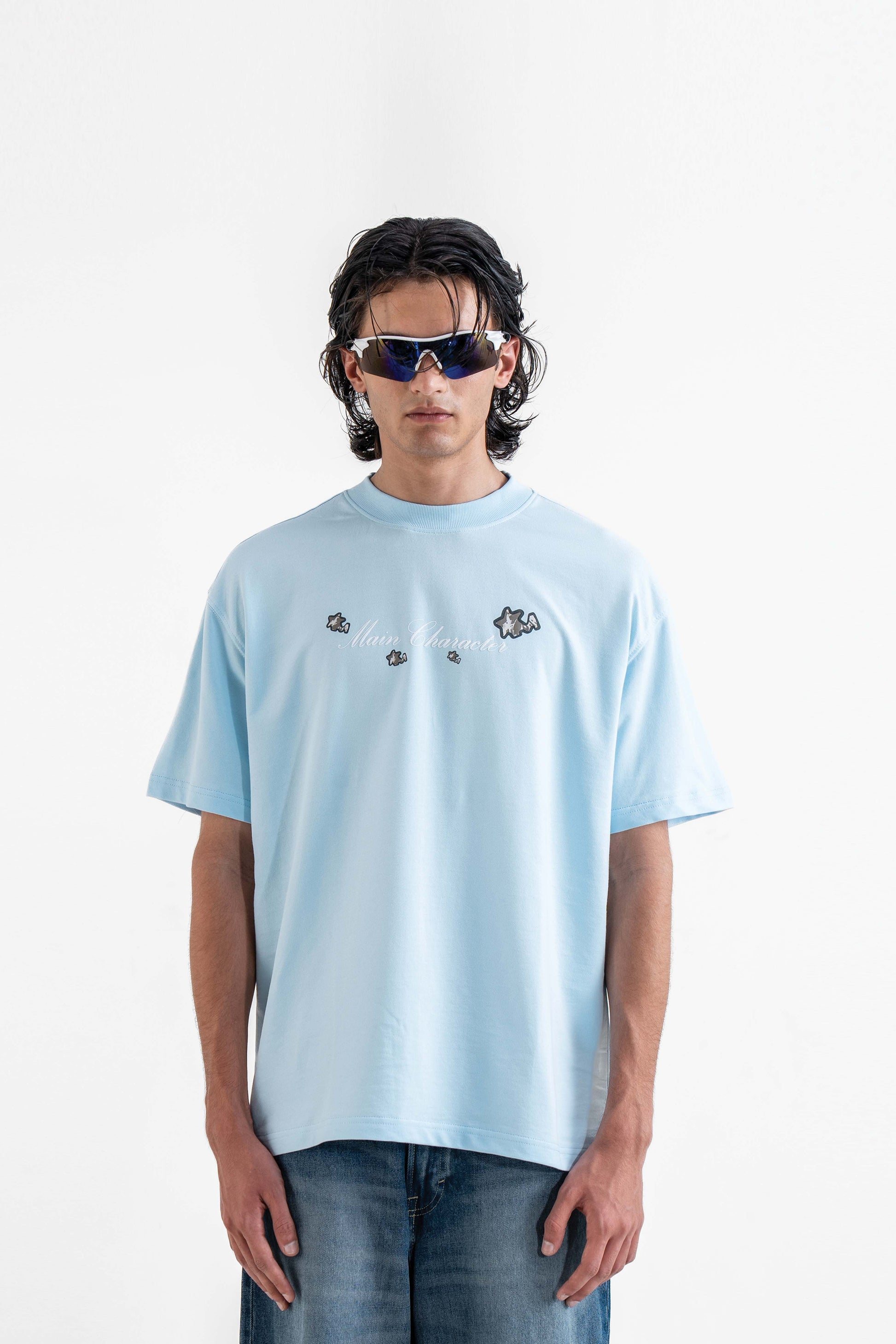 Buy Veni Vidi Vici Blue Oversized T-Shirt Online at Main Character India