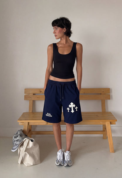 God Mode Navy Blue Shorts