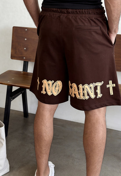 No Saint Dark Brown Shorts
