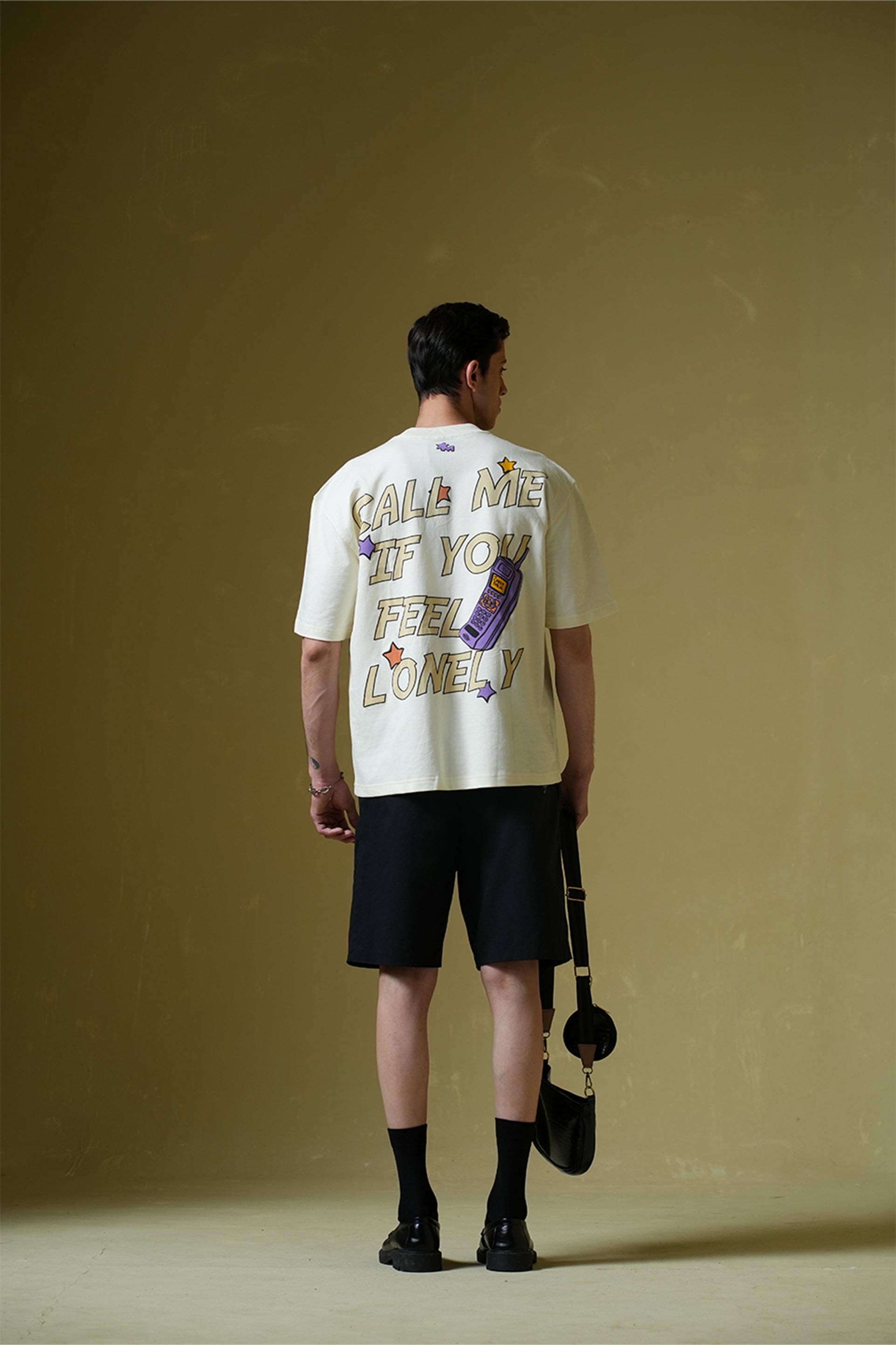 Buy Call Me Cream Oversized T-Shirt Online at Main Character India