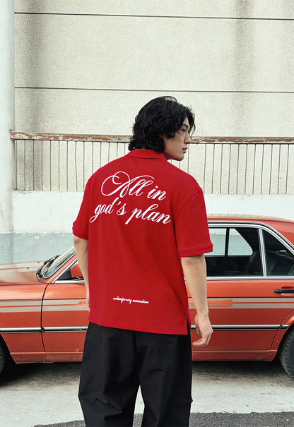 All In God's Plan Oversized Polo T-Shirt