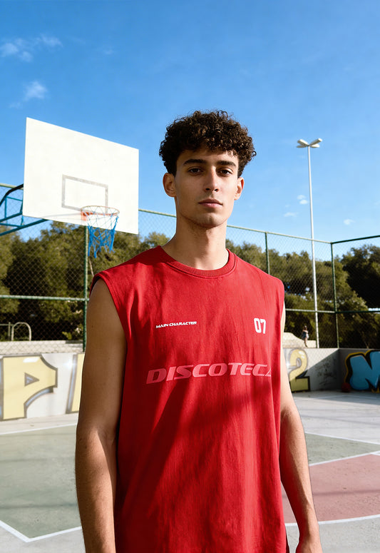 Discoteca Red Vest - Buy Oversized Vests Online in India at Main Character