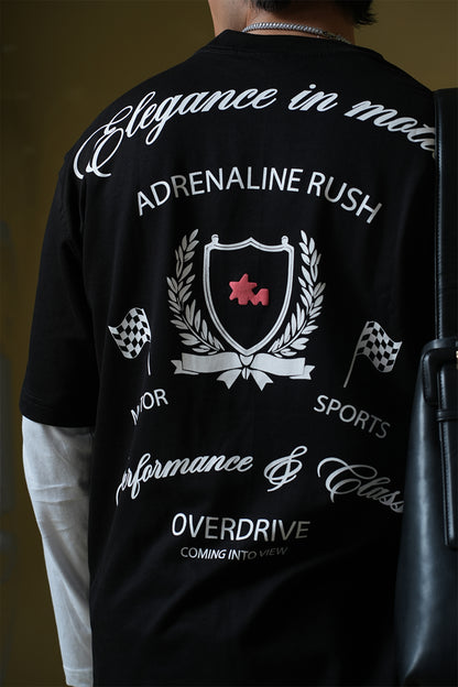 Buy Adrenaline Rush Black Oversized T-shirt Online at Main Character India
