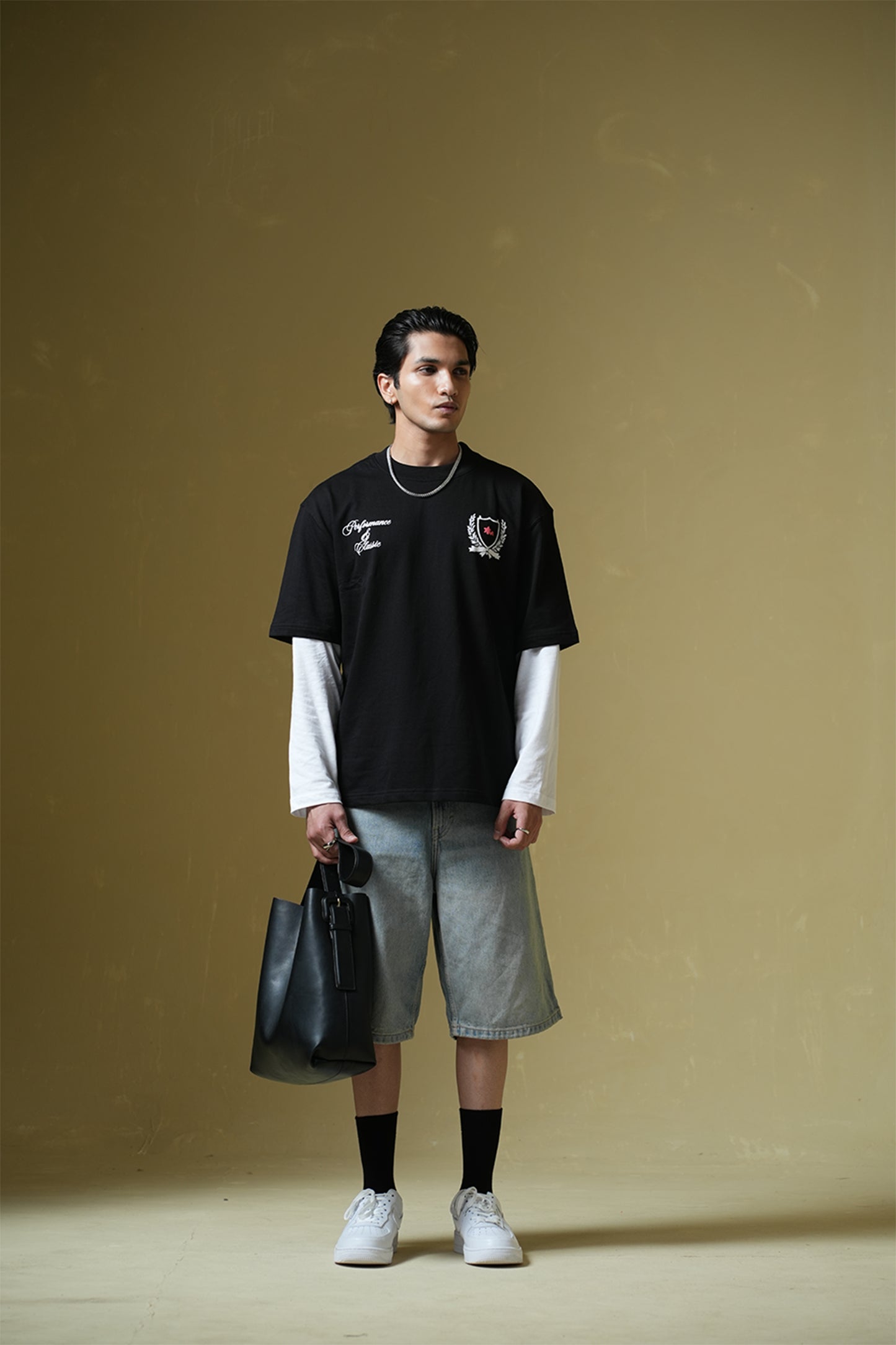 Adrenaline Rush Black Oversized T-shirt