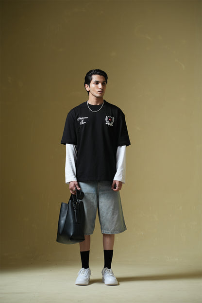 Buy Adrenaline Rush Black Oversized T-shirt Online at Main Character India