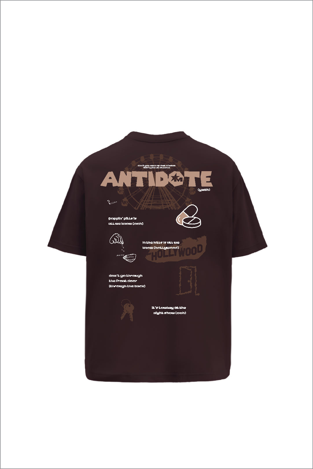 Buy Antidote Brown Oversized T-Shirt Online at Main Character India