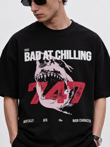 Bad At Chilling Heavyweight Oversized T-Shirt