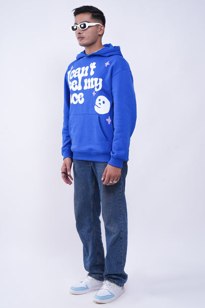 Can't Feel My Face Blue Oversized Hoodie