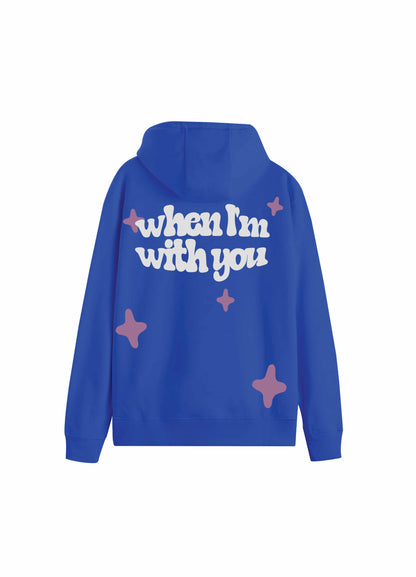 Can't Feel My Face Blue Oversized Hoodie