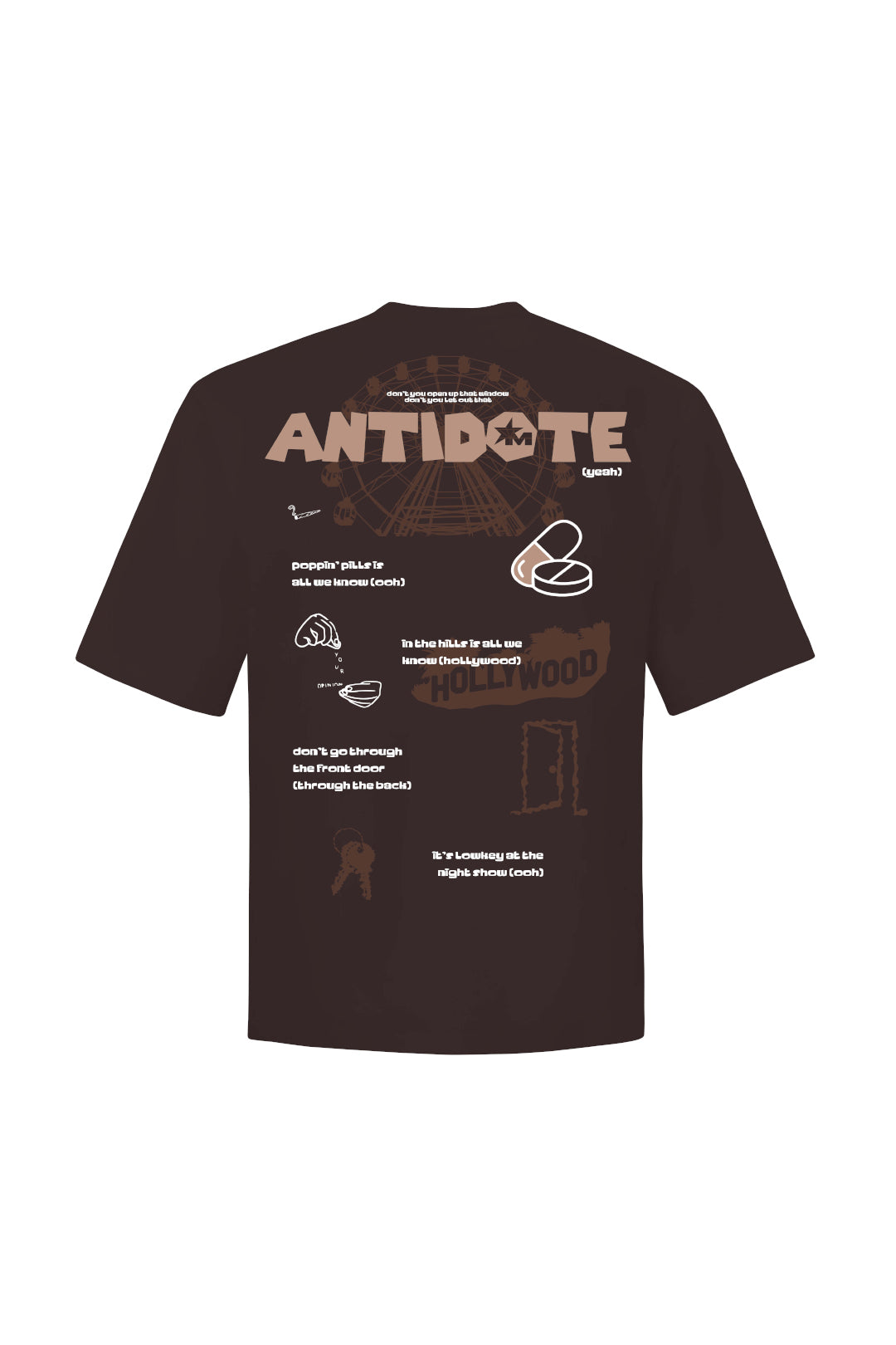 Buy Antidote Brown Oversized T-Shirt Online at Main Character India