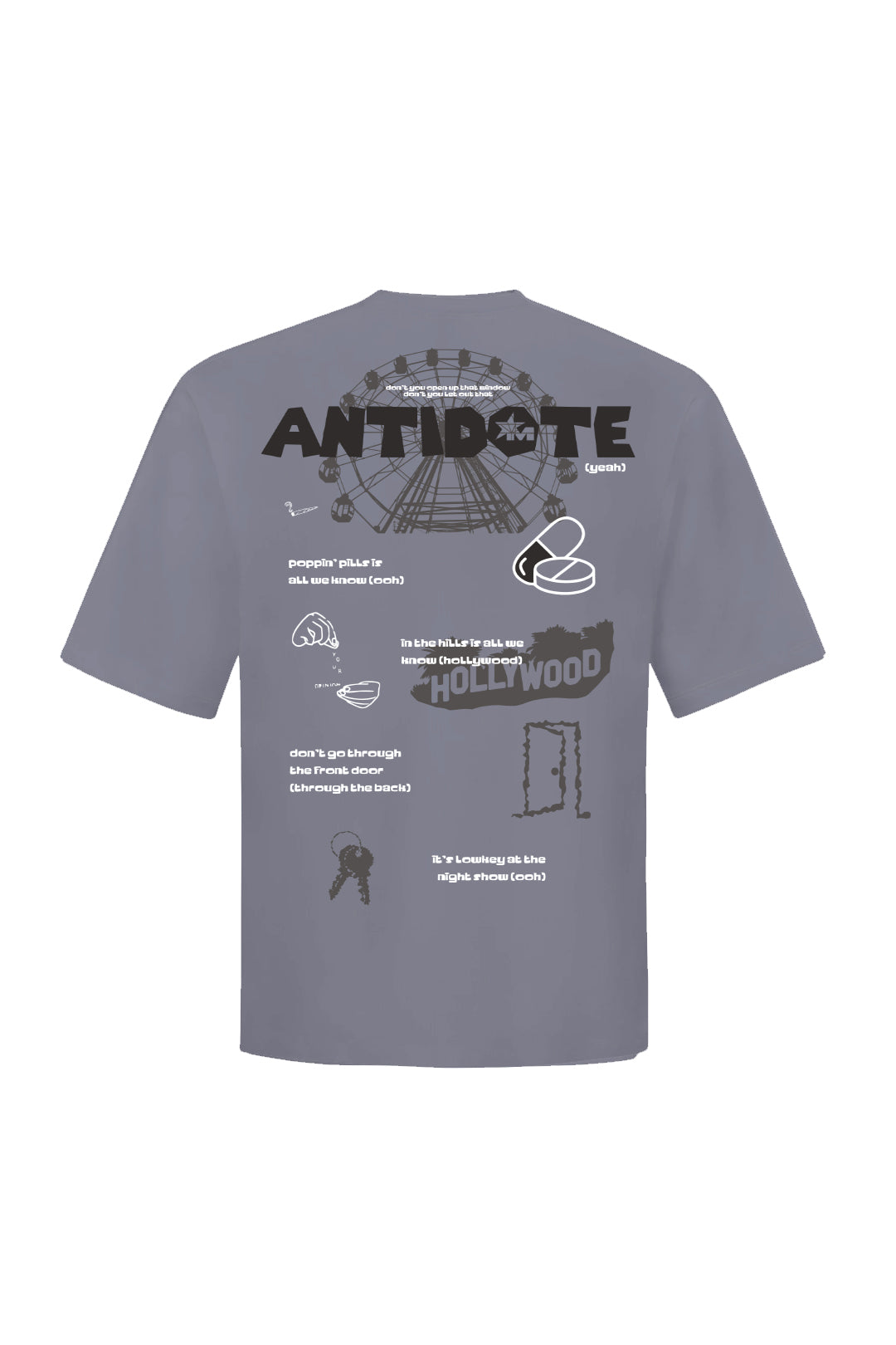 Buy Antidote Grey Oversized T-Shirt Online at Main Character India