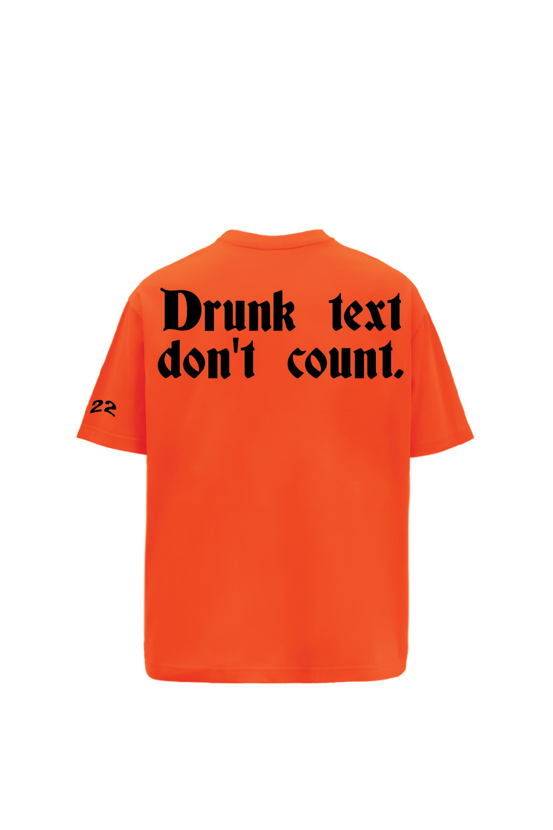 Buy Drunk Text Orange oversized T-shirt Online at Main Character India
