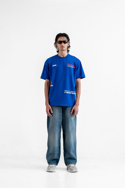 Redrum Royal Blue Oversized T-Shirt