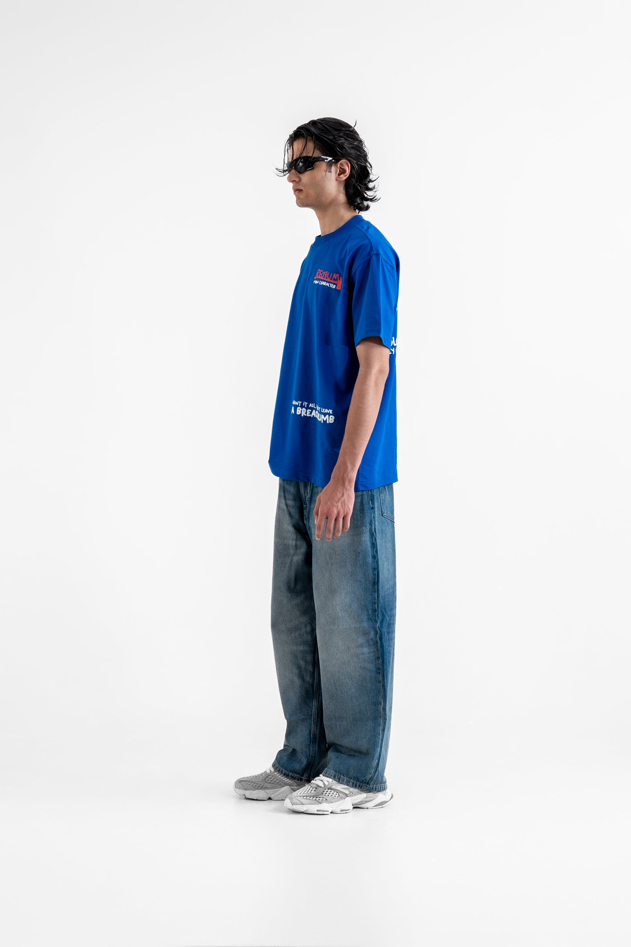 Redrum Royal Blue Oversized T-Shirt