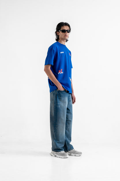 Redrum Royal Blue Oversized T-Shirt
