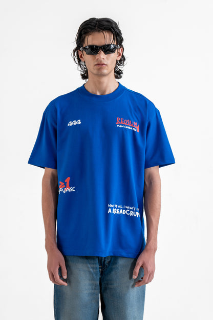 Redrum Royal Blue Oversized T-Shirt