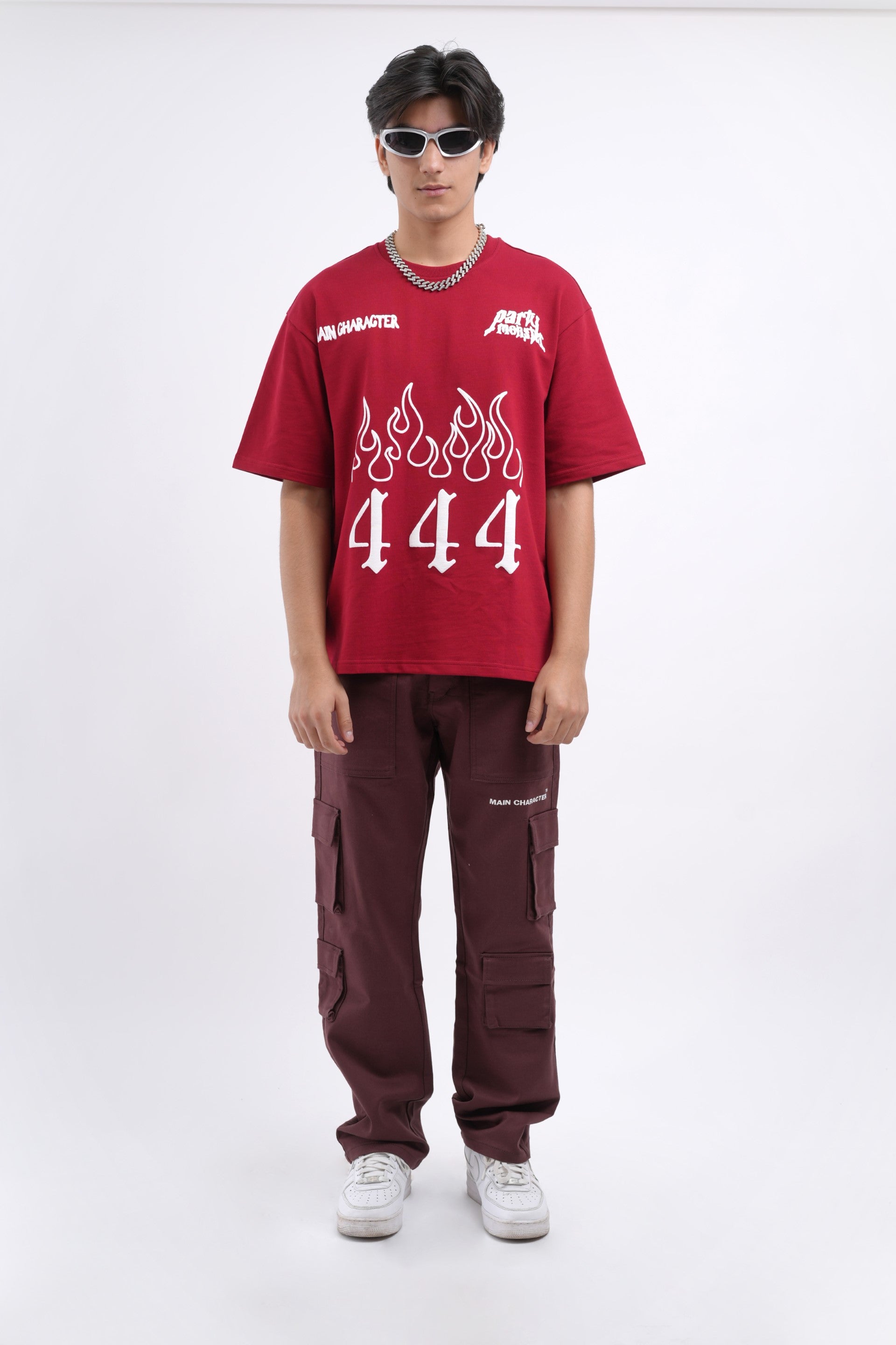 Buy Dark Rust Knitted Cargo Online at Main Character India