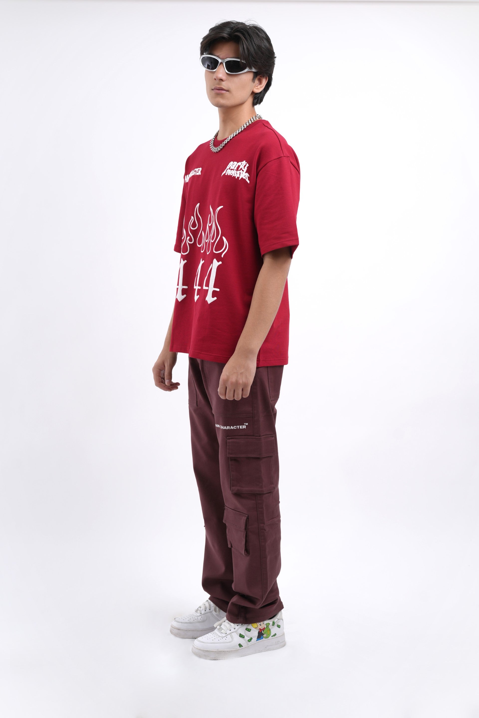 Buy Dark Rust Knitted Cargo Online at Main Character India