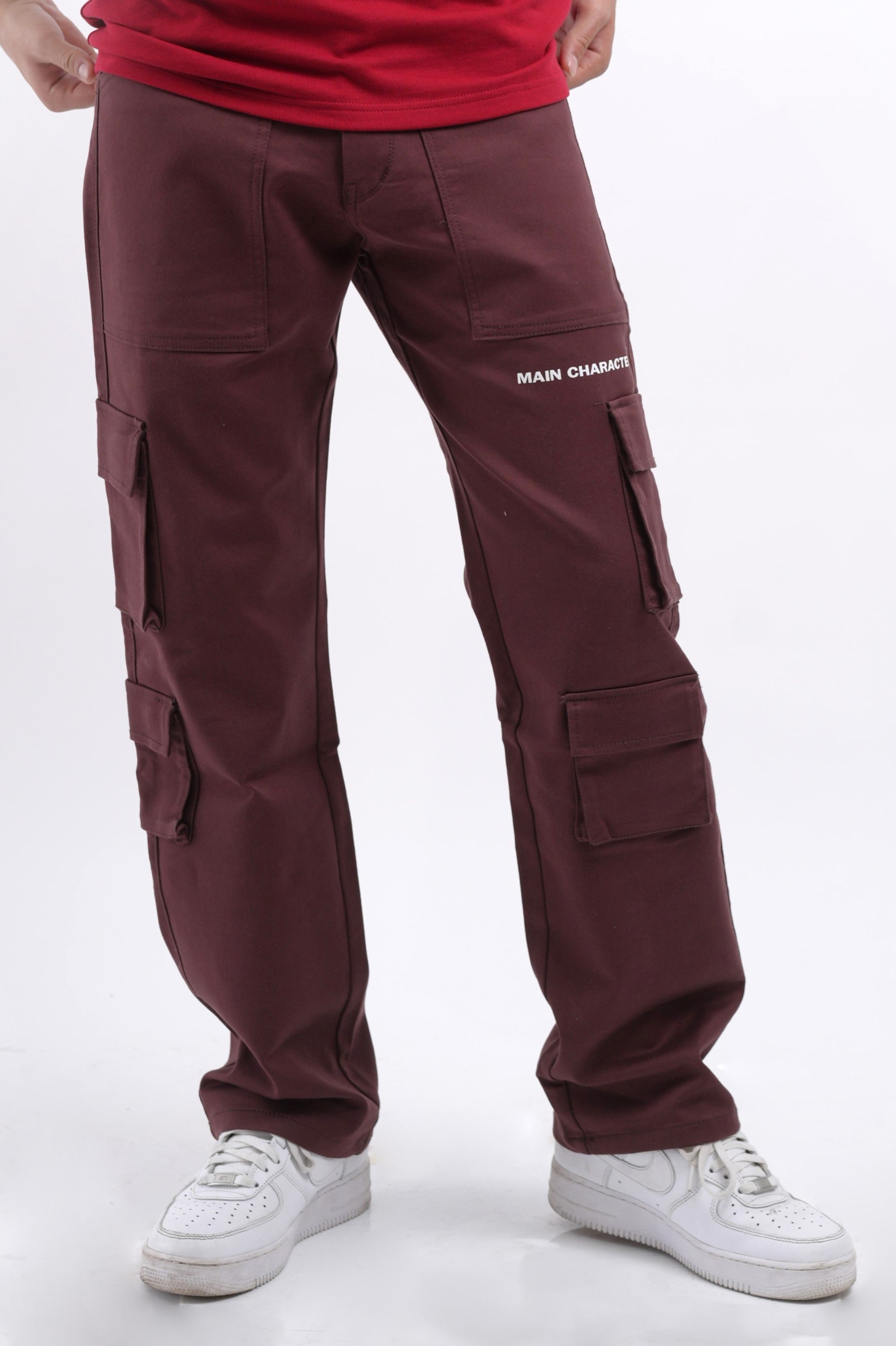 Buy Dark Rust Knitted Cargo Online at Main Character India