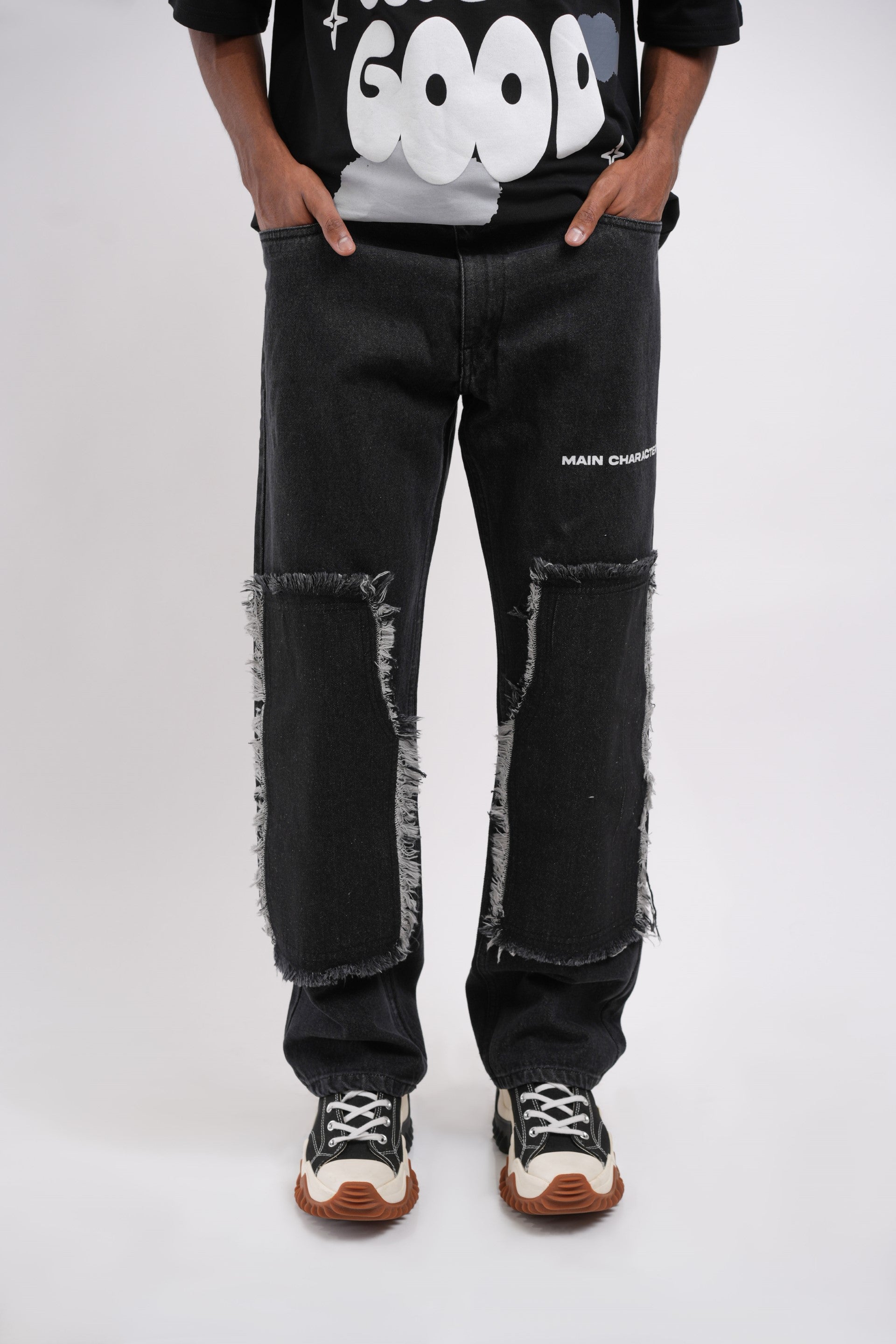Buy Tract Black Denim Online at Main Character India
