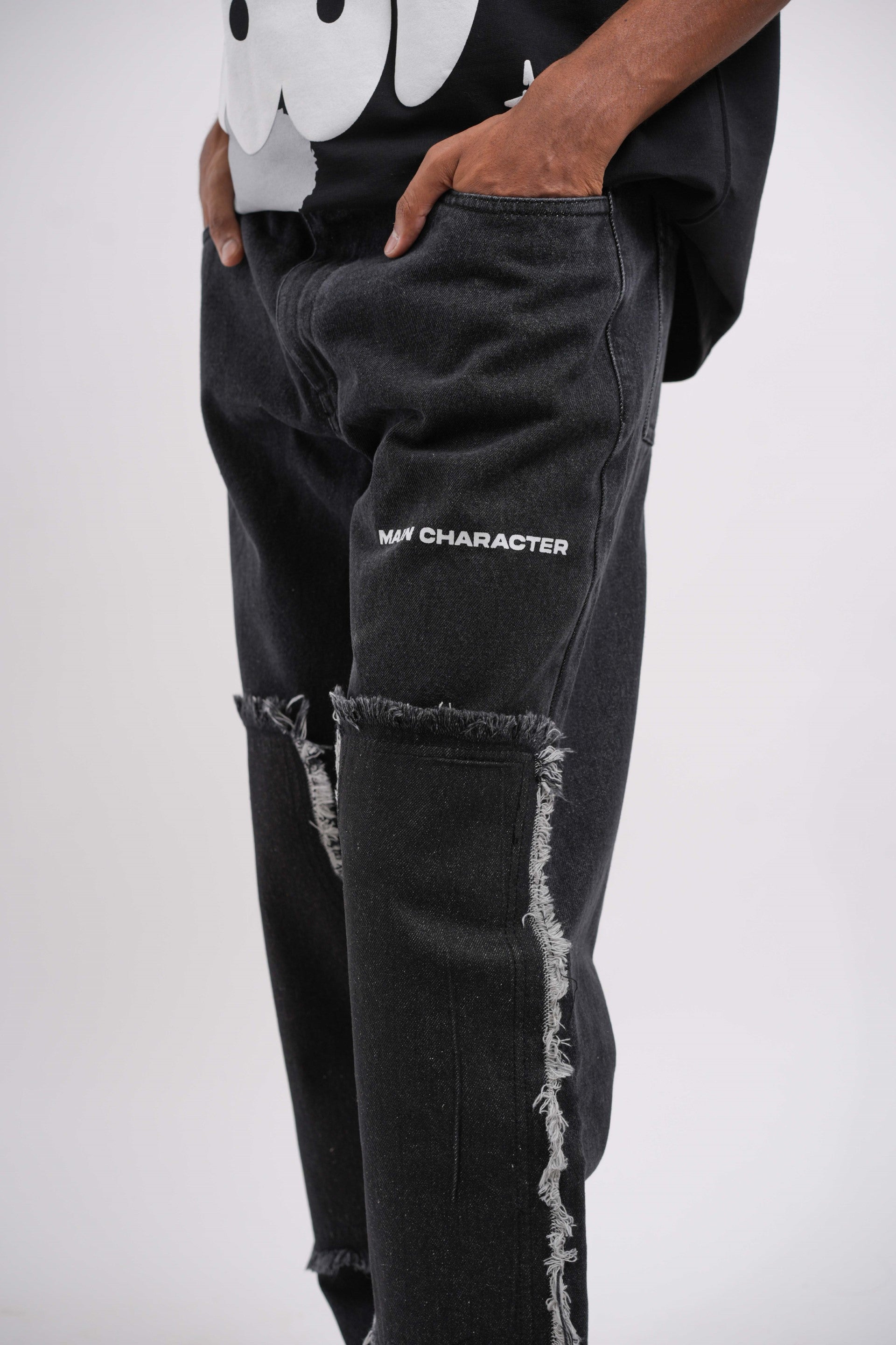 Buy Tract Black Denim Online at Main Character India