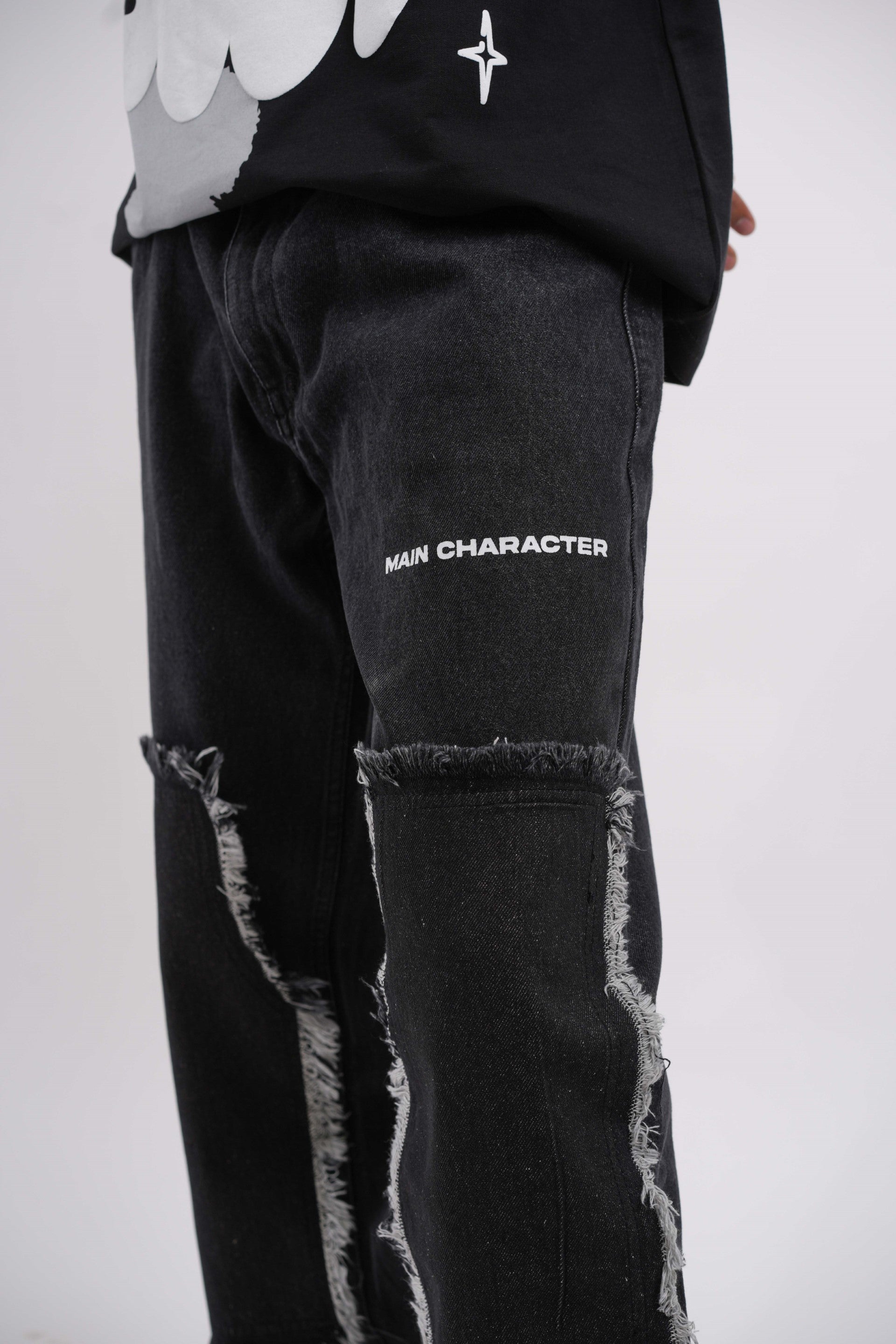 Buy Tract Black Denim Online at Main Character India