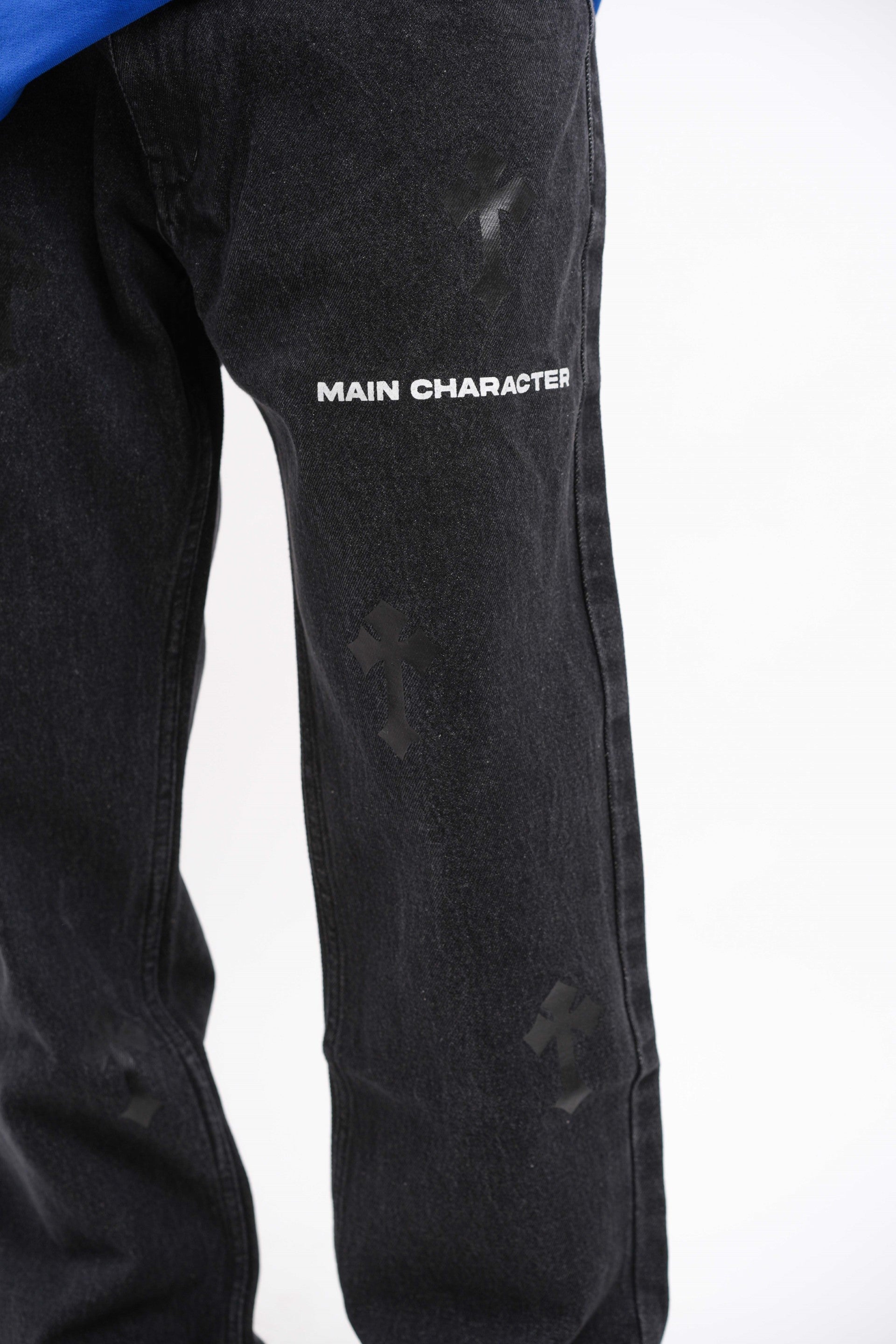 Buy Stonewashed Black Denim Online at Main Character India