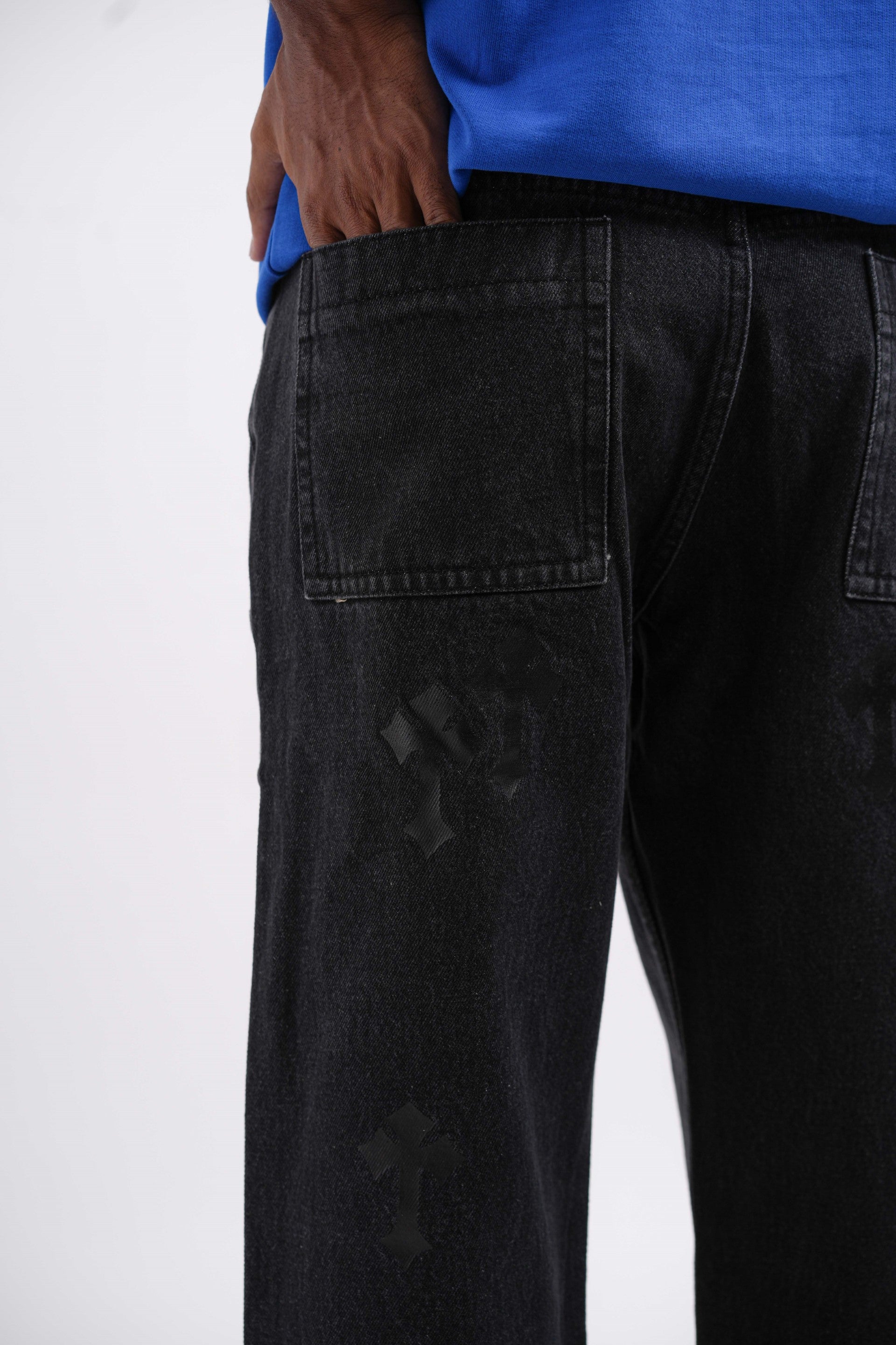 Buy Stonewashed Black Denim Online at Main Character India