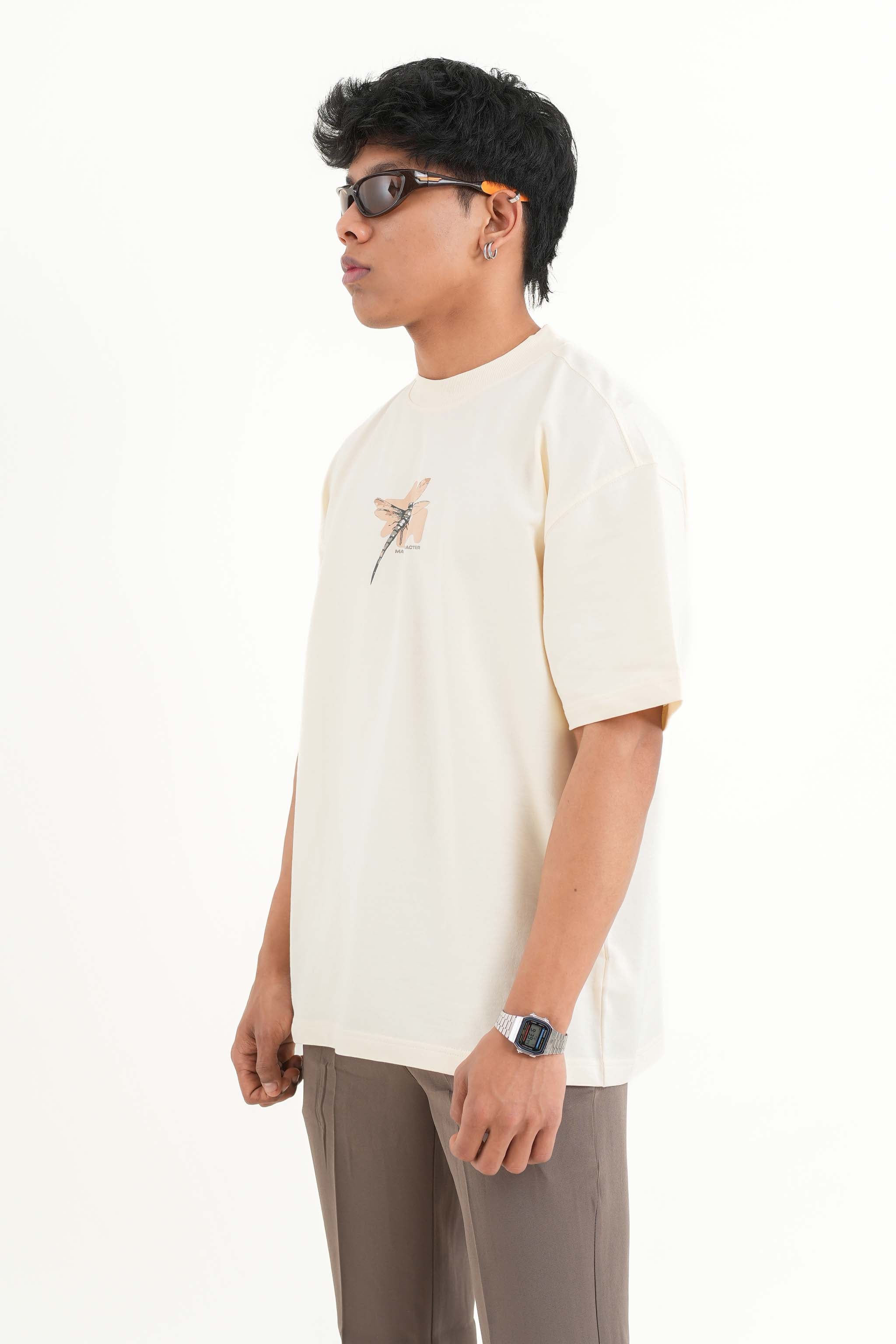 Beautiful Cream Oversized T-Shirt