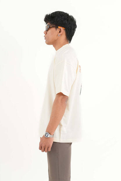 Beautiful Cream Oversized T-Shirt