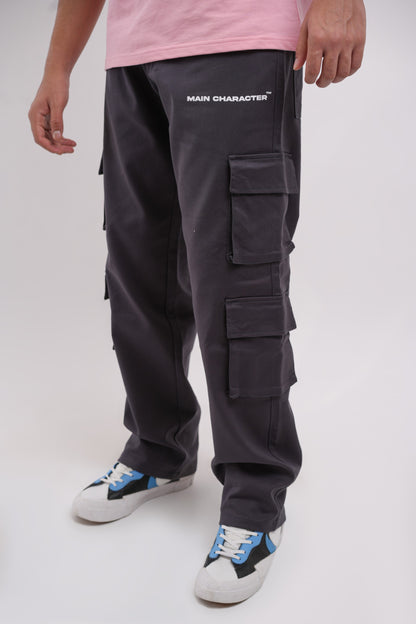 Licorice Grey Knitted Cargo