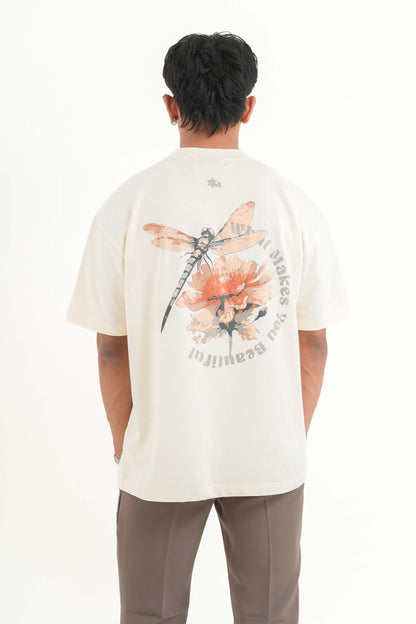 Beautiful Cream Oversized T-Shirt