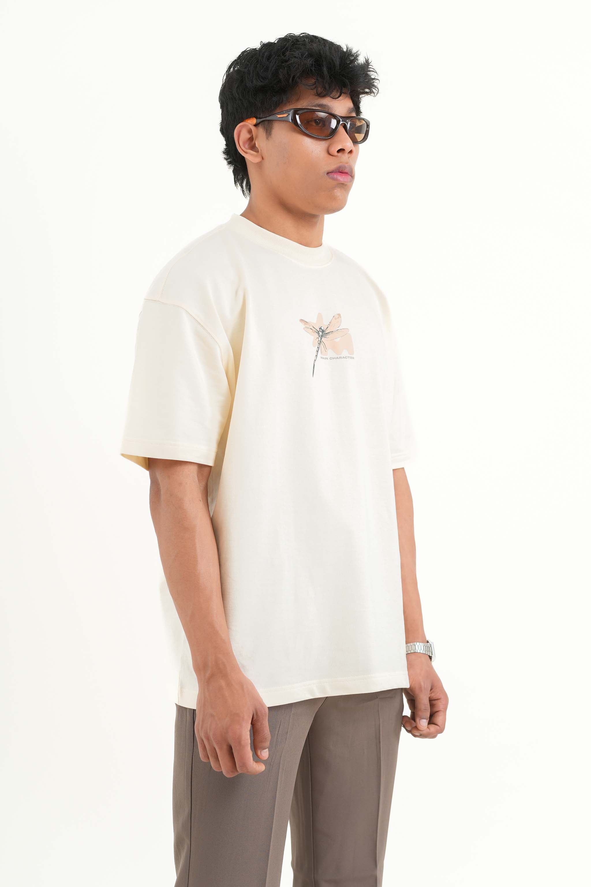 Beautiful Cream Oversized T-Shirt