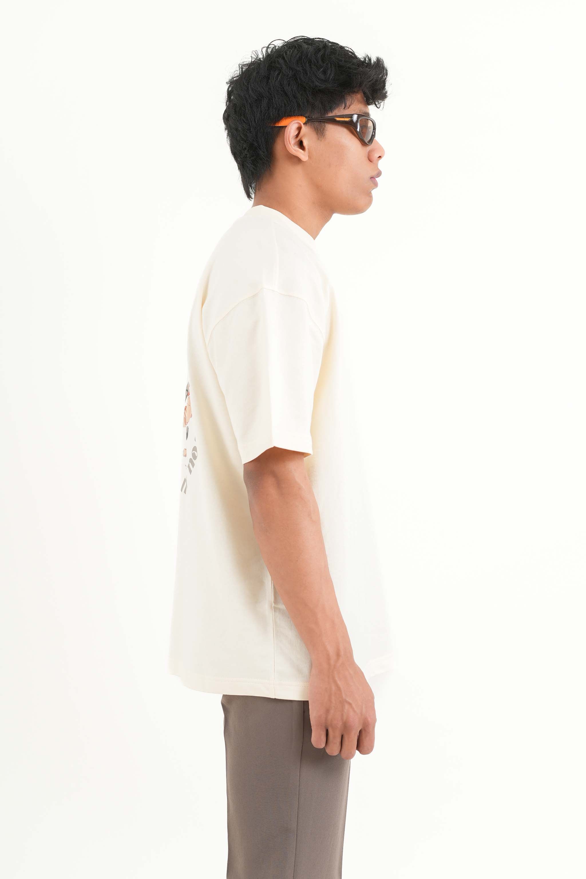 Beautiful Cream Oversized T-Shirt
