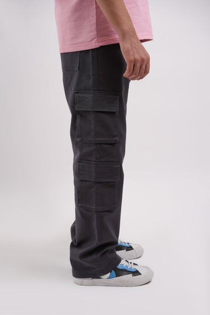 Licorice Grey Knitted Cargo