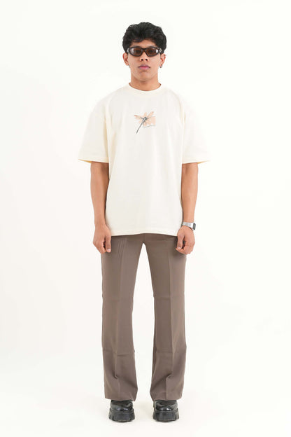 Beautiful Cream Oversized T-Shirt