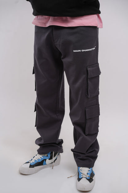 Licorice Grey Knitted Cargo