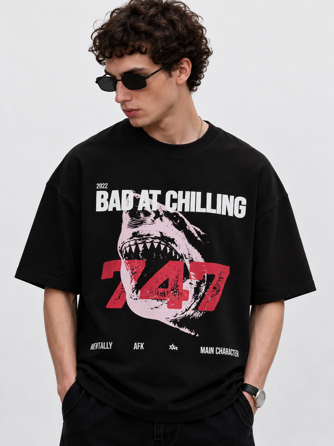 Bad At Chilling Heavyweight Oversized T-Shirt