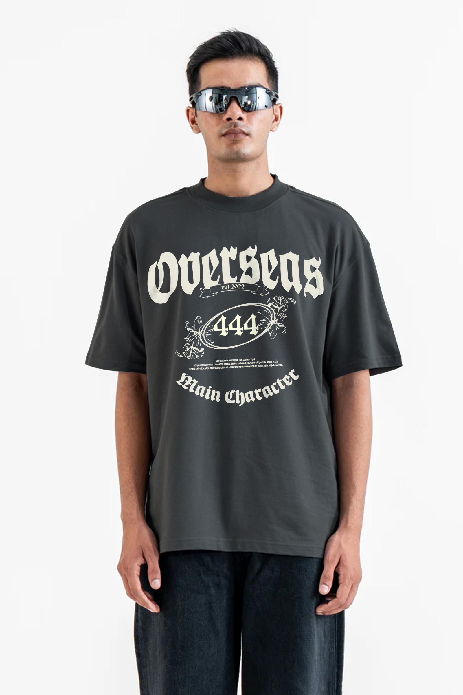 Overseas Smokey Grey Oversized T-Shirt