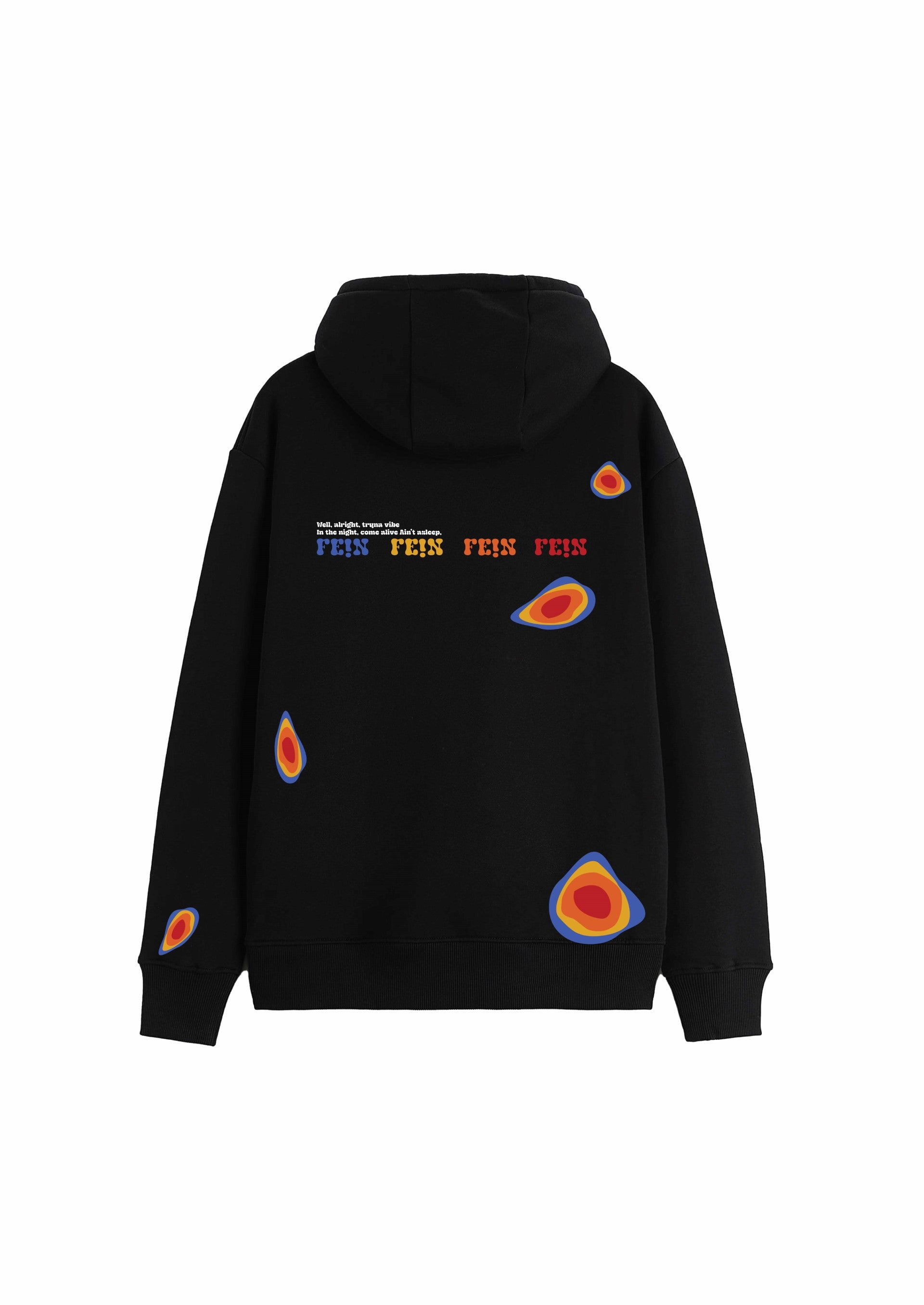 Fein Black Oversized Hoodie